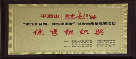 “重走長征路，共筑中國夢”健步走網(wǎng)絡(luò)競賽活動優(yōu)秀組織獎